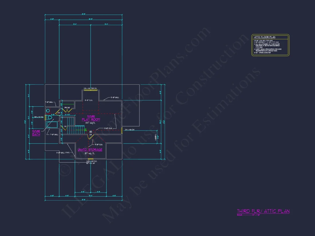 Modern 2.5 Story house Plan with CAD Blueprint Designs