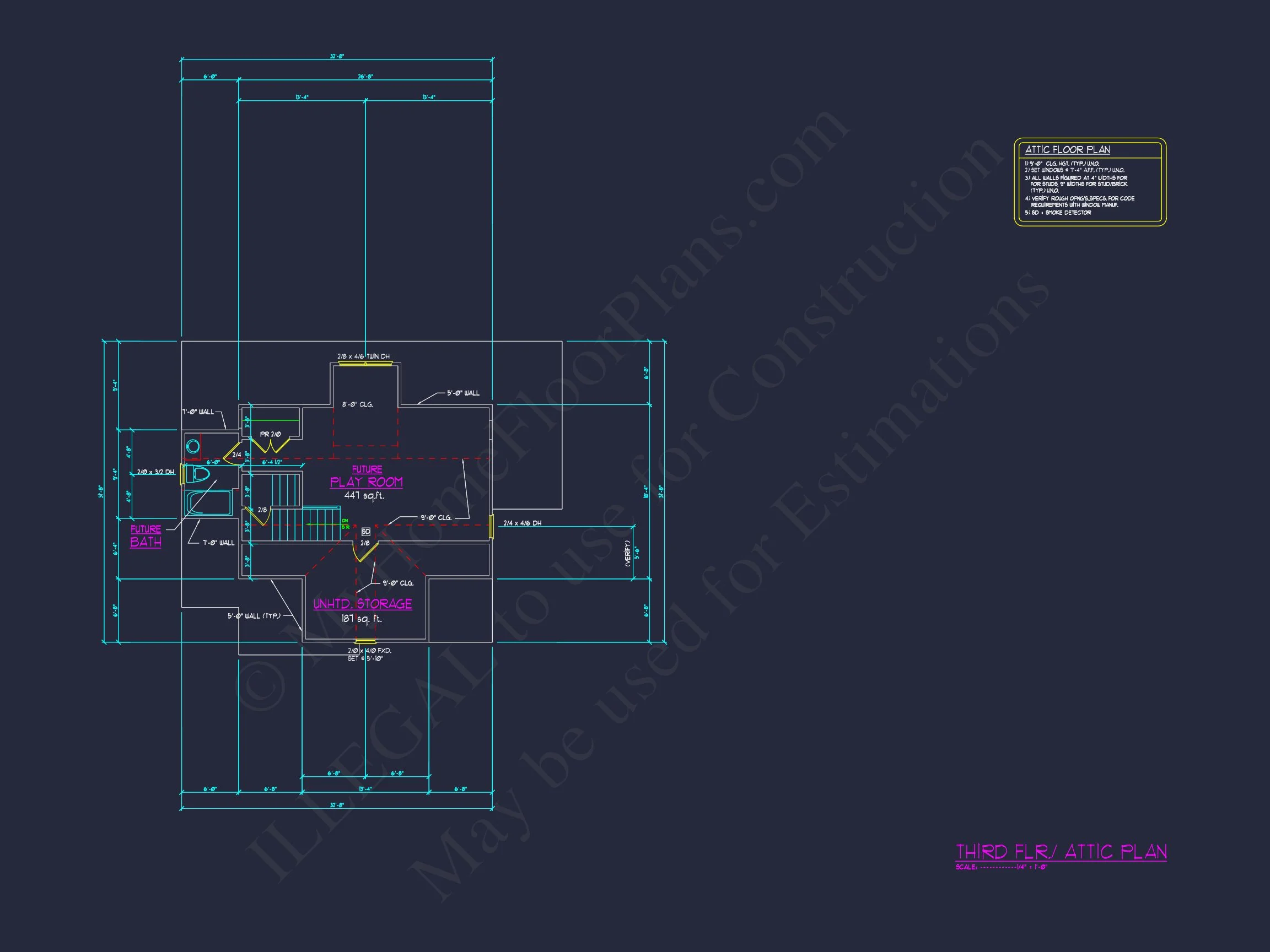 Modern 2.5 Story house Plan with CAD Blueprint Designs