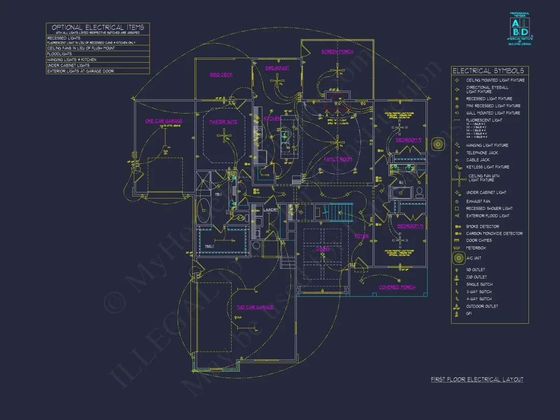Charming house Floor Plan with CAD Designs and Blueprint