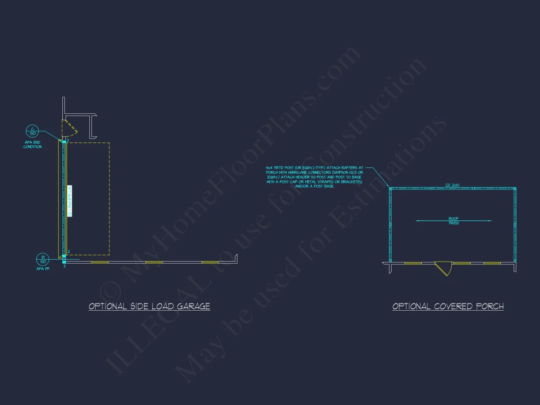 Stunning Craftsman house Plan with Open Floor Design and CAD Blueprint