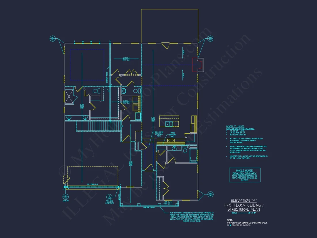 Stunning Craftsman house Plan with Open Floor Design and CAD Blueprint