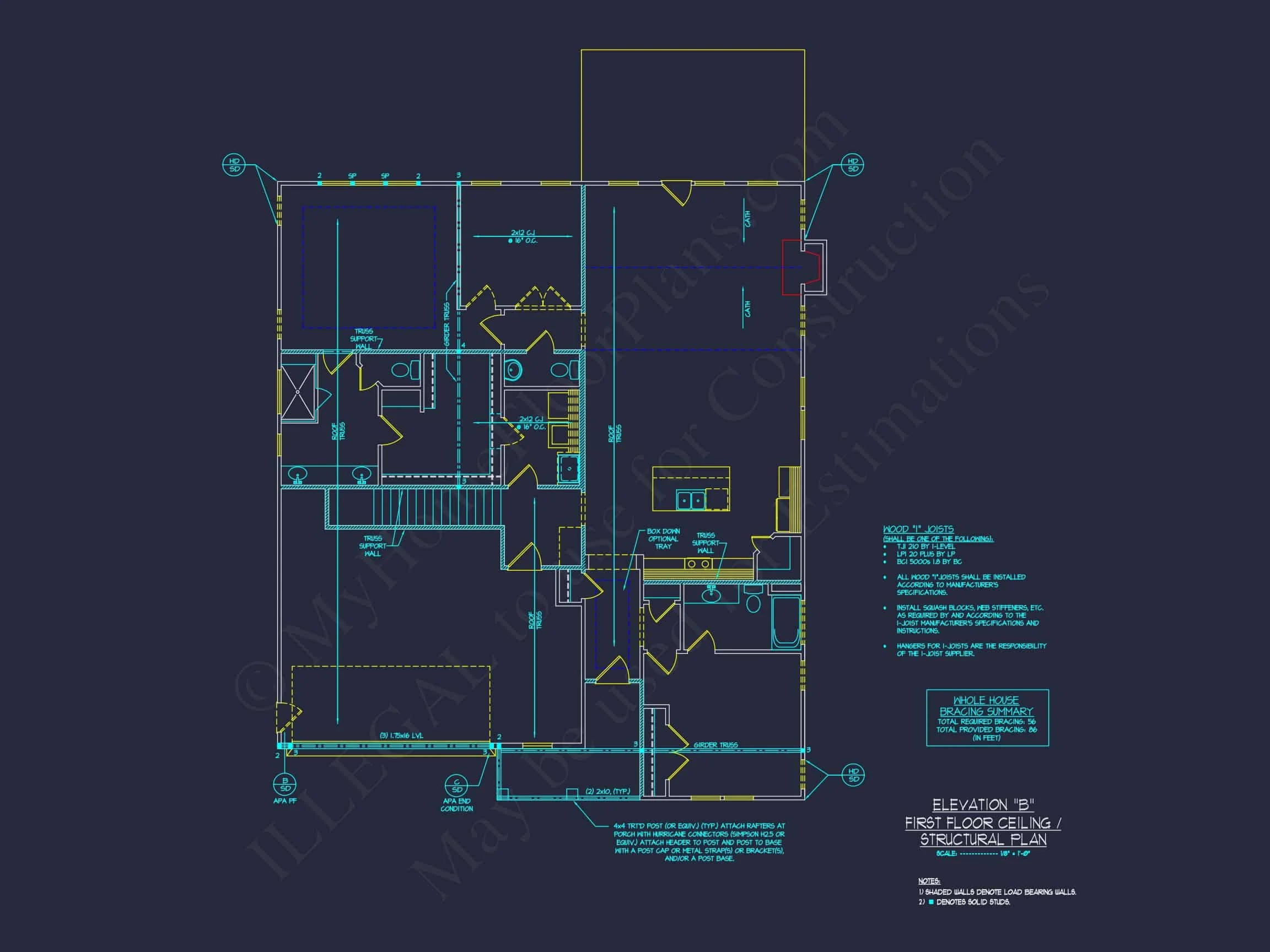 Stunning Craftsman house Plan with Open Floor Design and CAD Blueprint