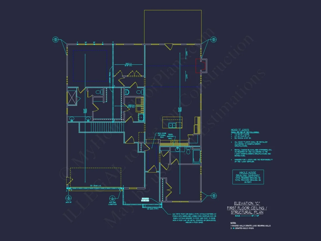 Stunning Craftsman house Plan with Open Floor Design and CAD Blueprint
