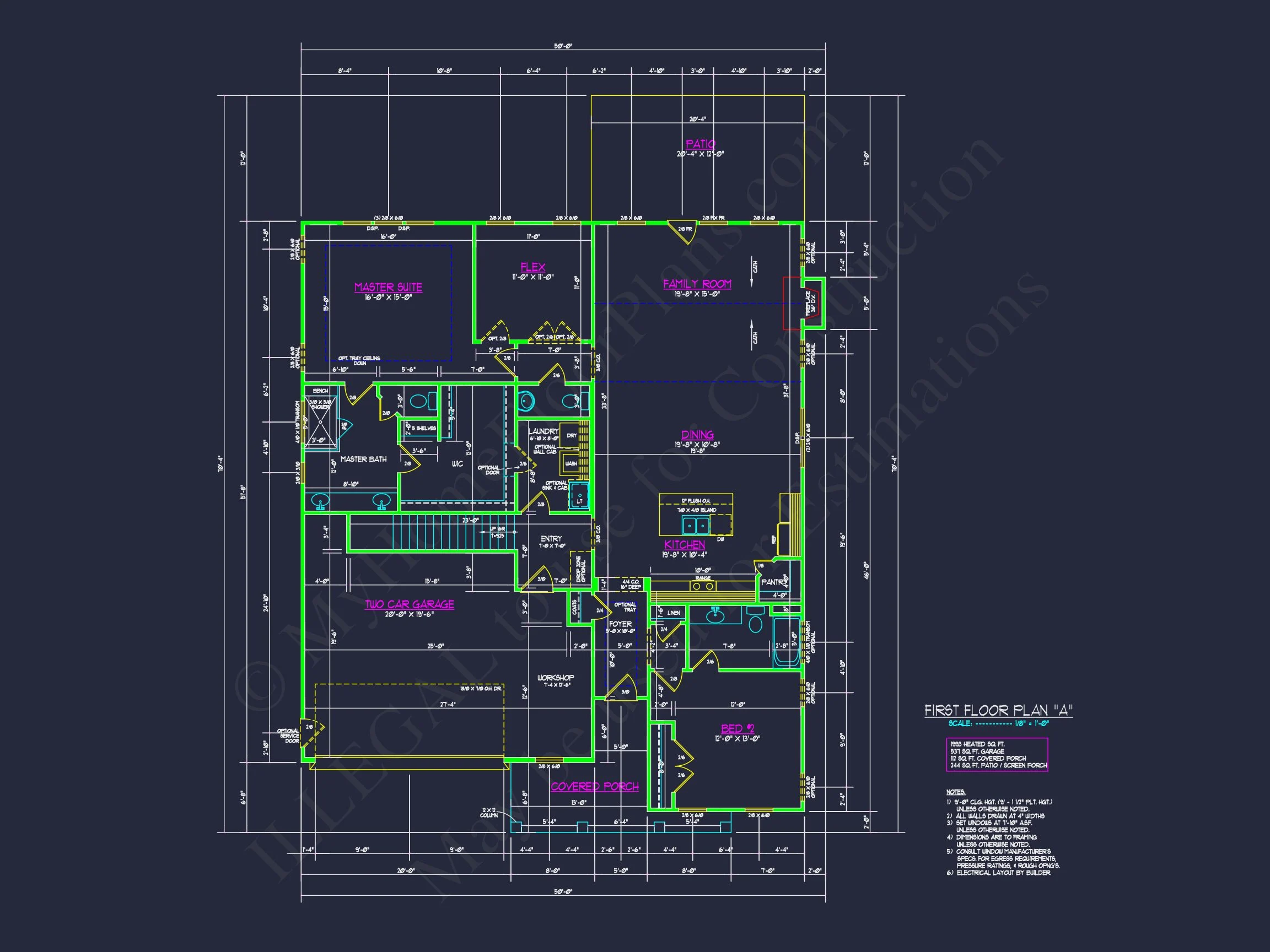 Stunning Craftsman house Plan with Open Floor Design and CAD Blueprint