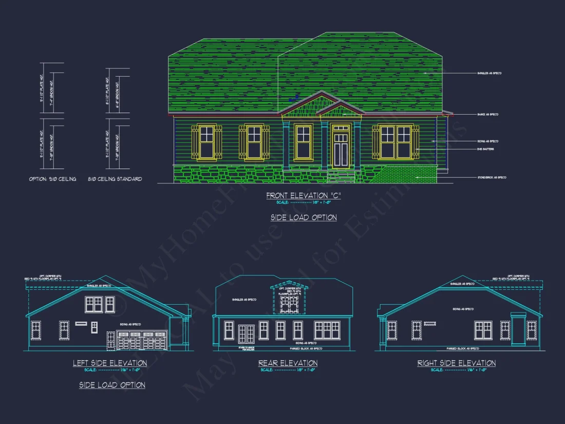 Stunning Craftsman house Plan with Open Floor Design and CAD Blueprint
