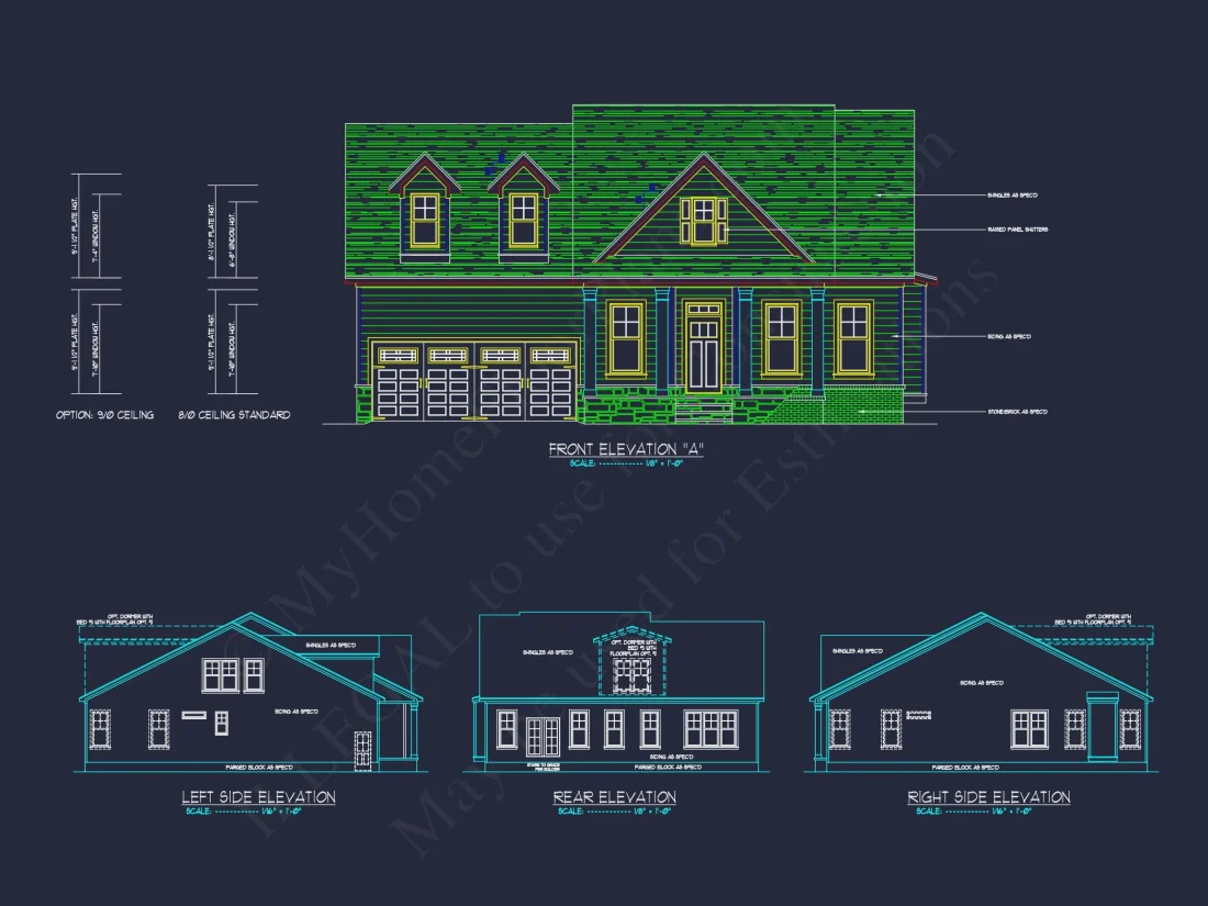 Stunning Craftsman house Plan with Open Floor Design and CAD Blueprint