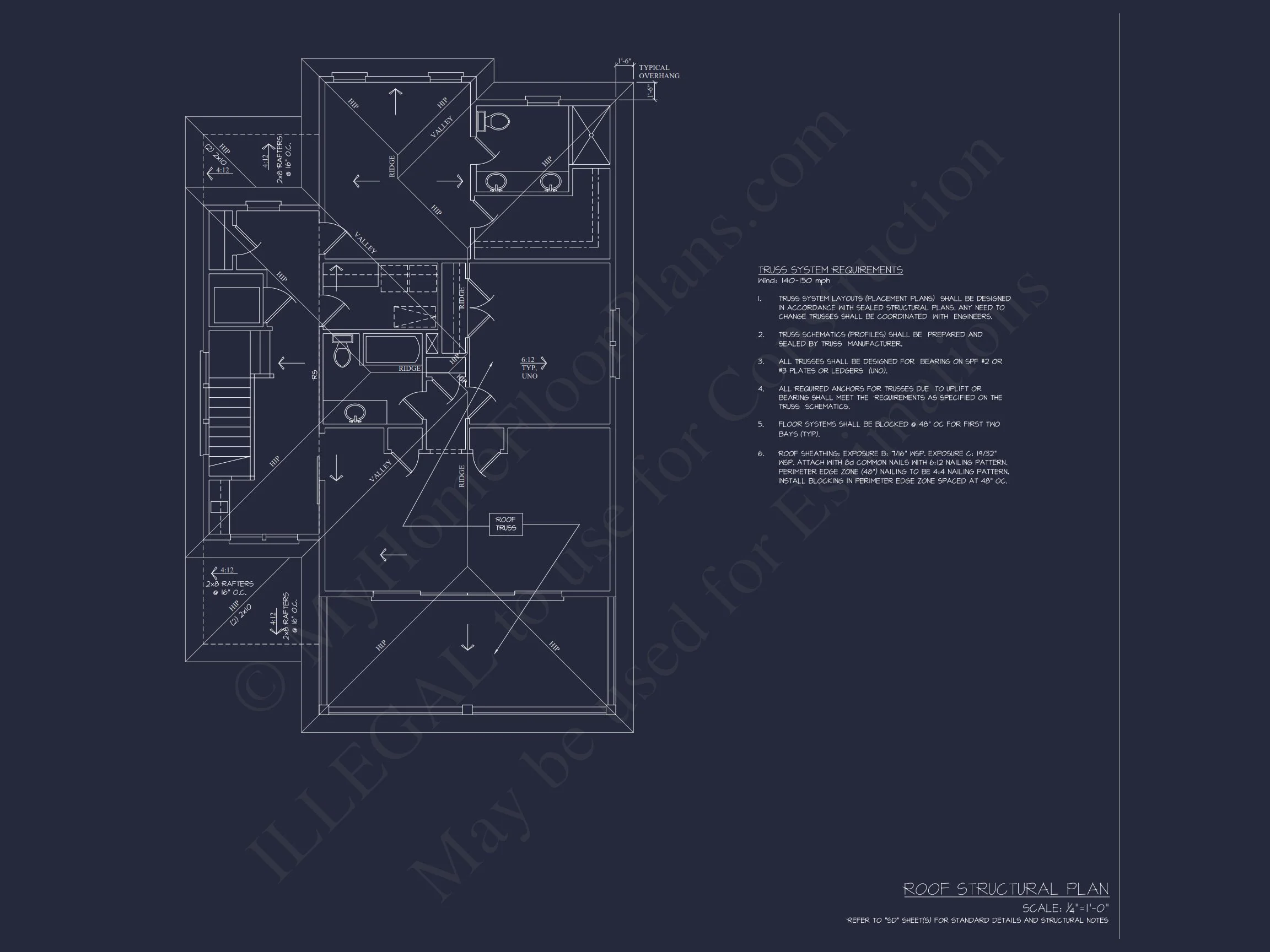 Beachfront house Plan with Blueprint & CAD Designs