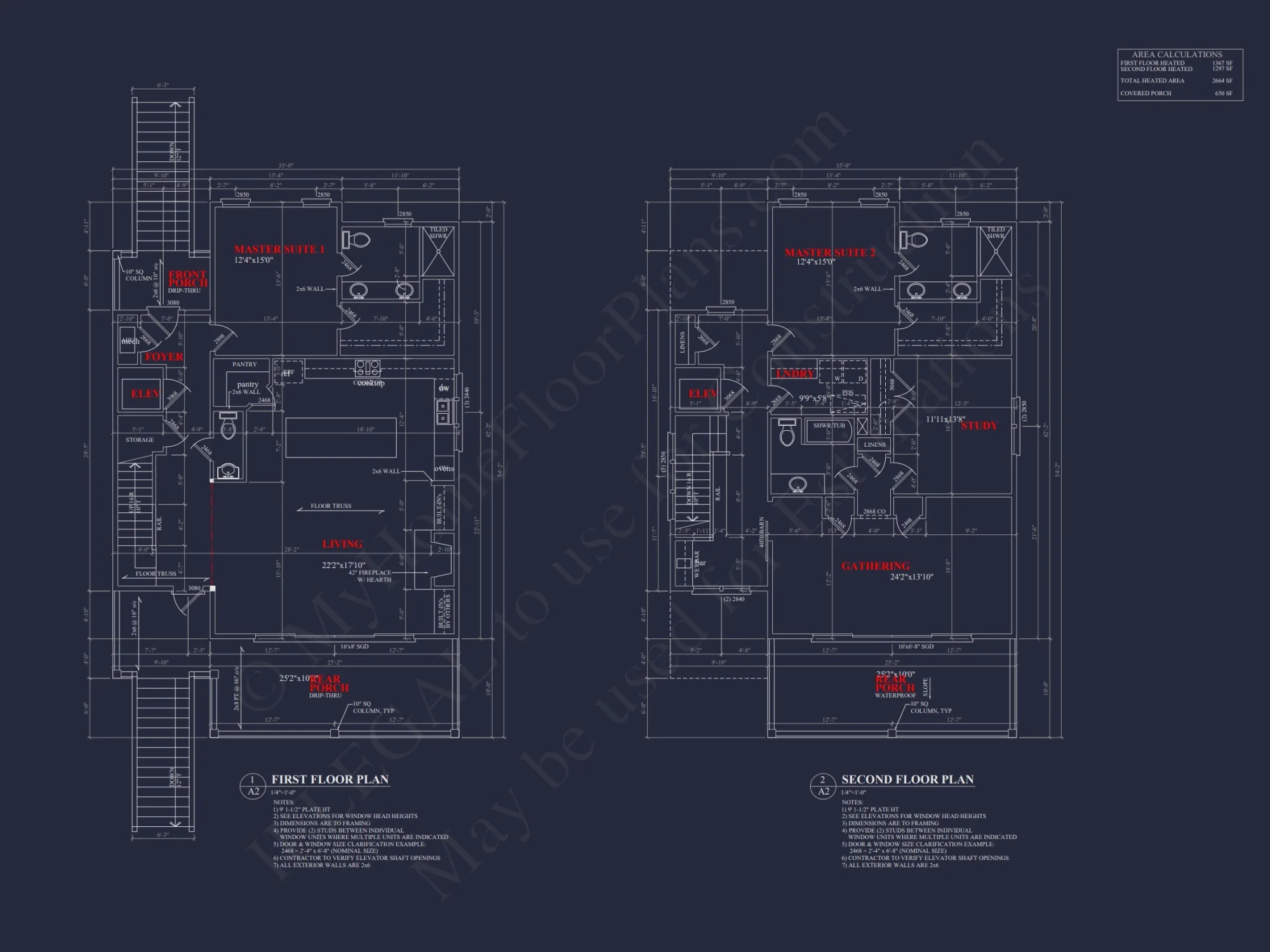 Beachfront house Plan with Blueprint & CAD Designs