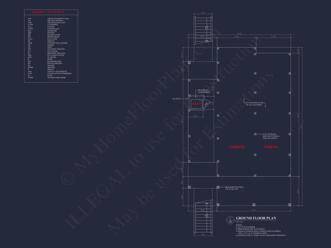 Beachfront house Plan with Blueprint & CAD Designs