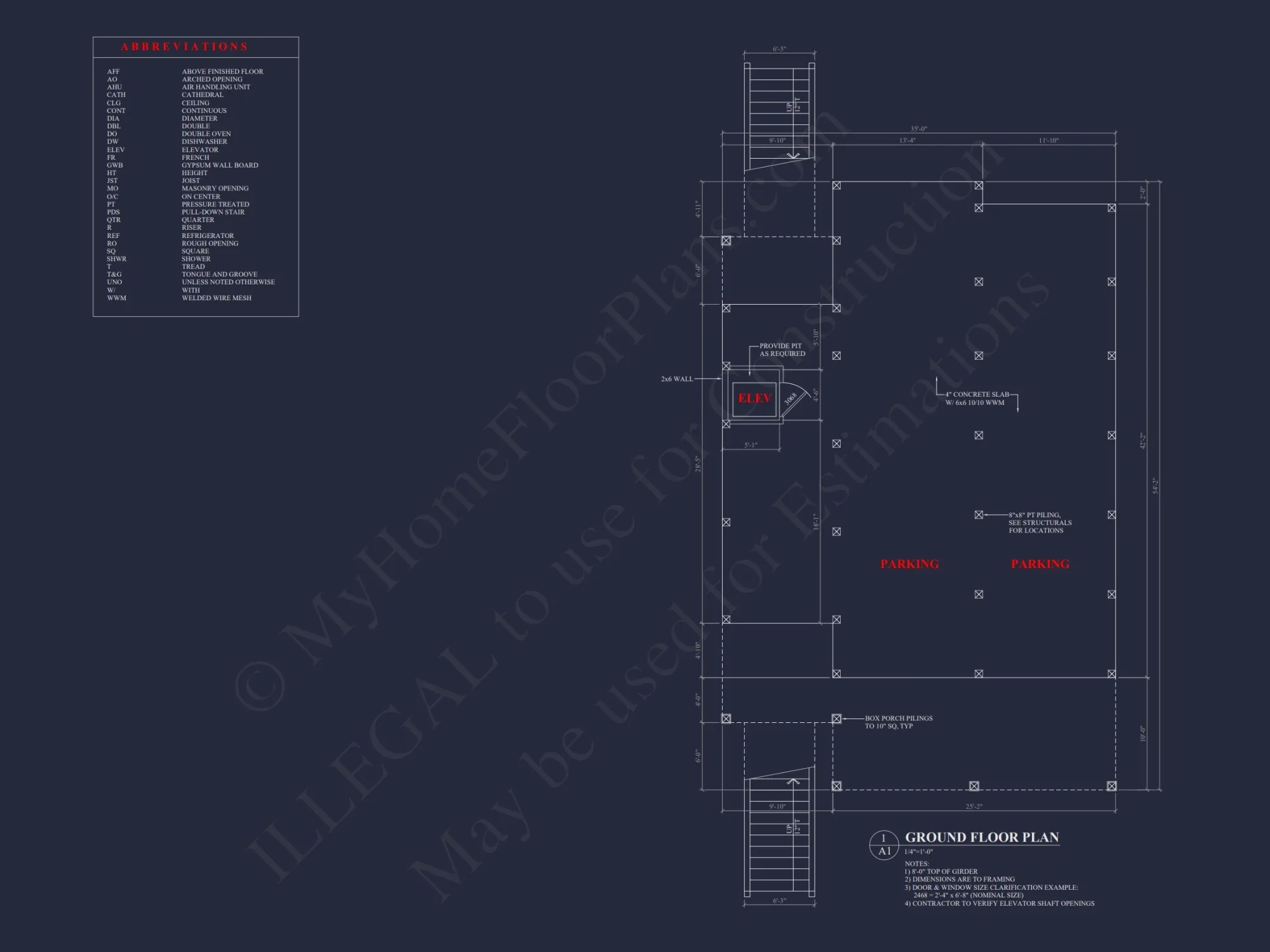 Beachfront house Plan with Blueprint & CAD Designs