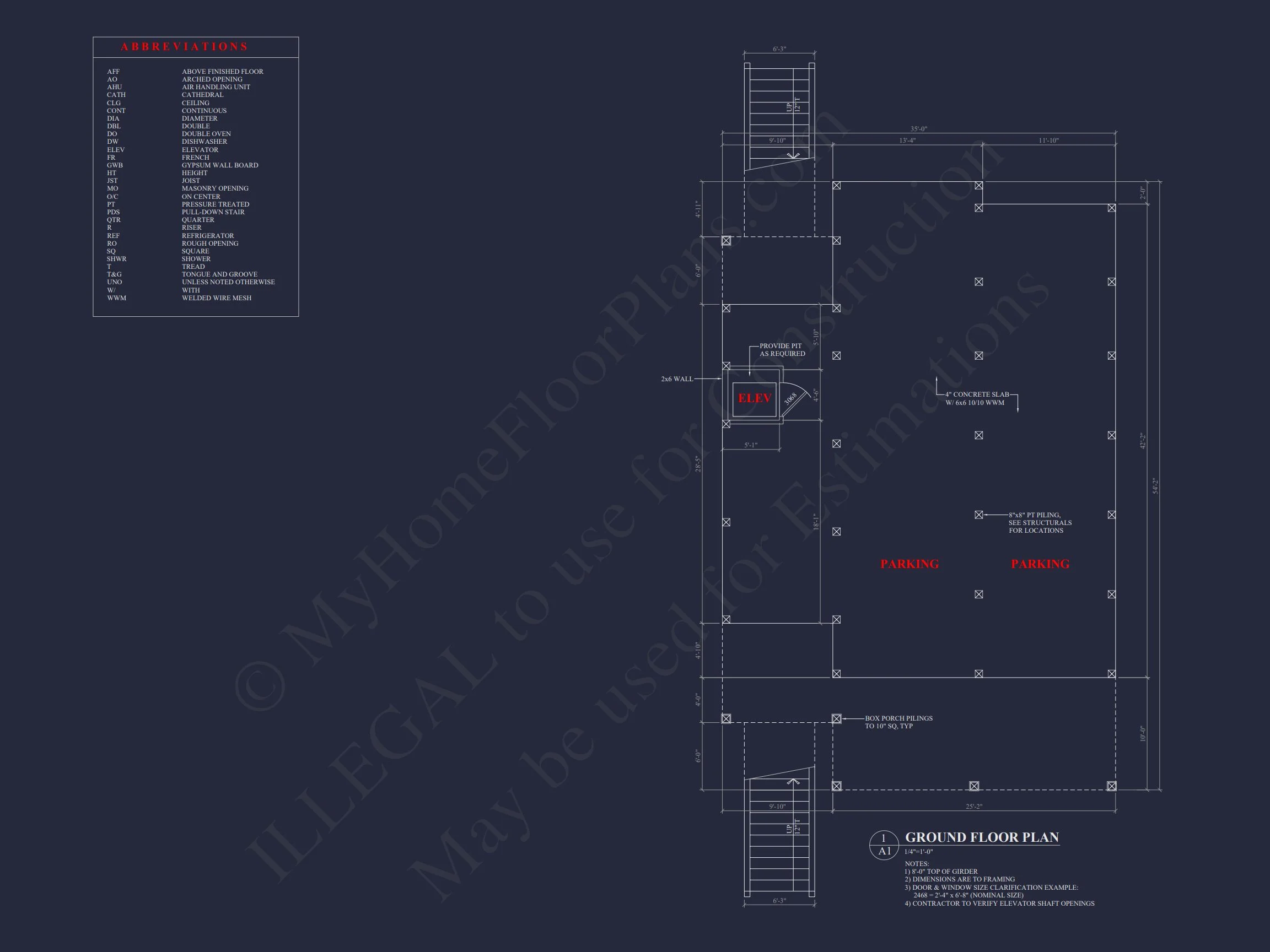 Beachfront house Plan with Blueprint & CAD Designs