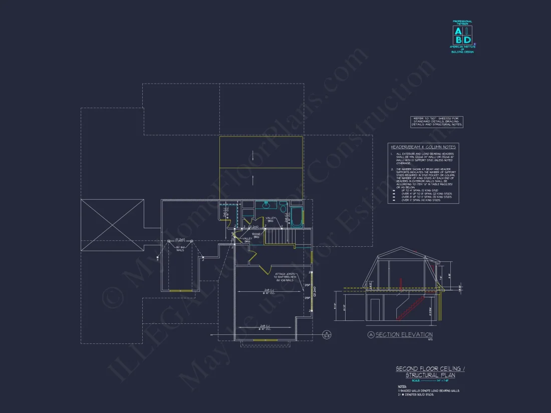 4-Bedroom Floor Plan with Blueprint Designs