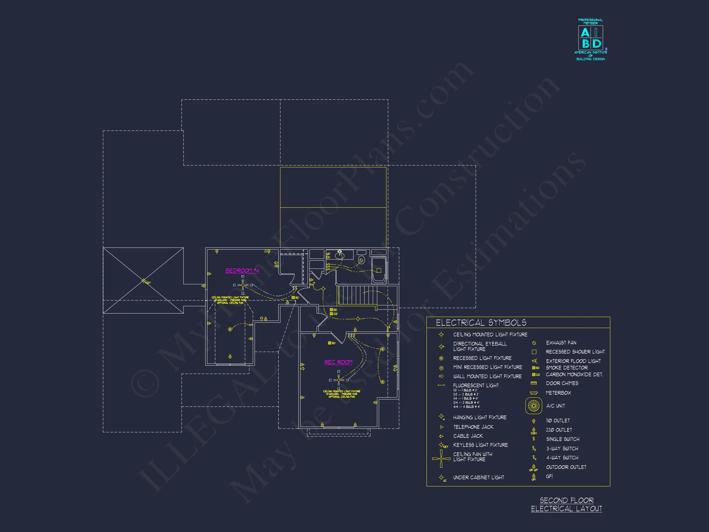 18-1987 HOUSE PLAN - Modern House Plan | 4-Bedroom Floor Plan with Blueprint Designs 38 Modern house Plan