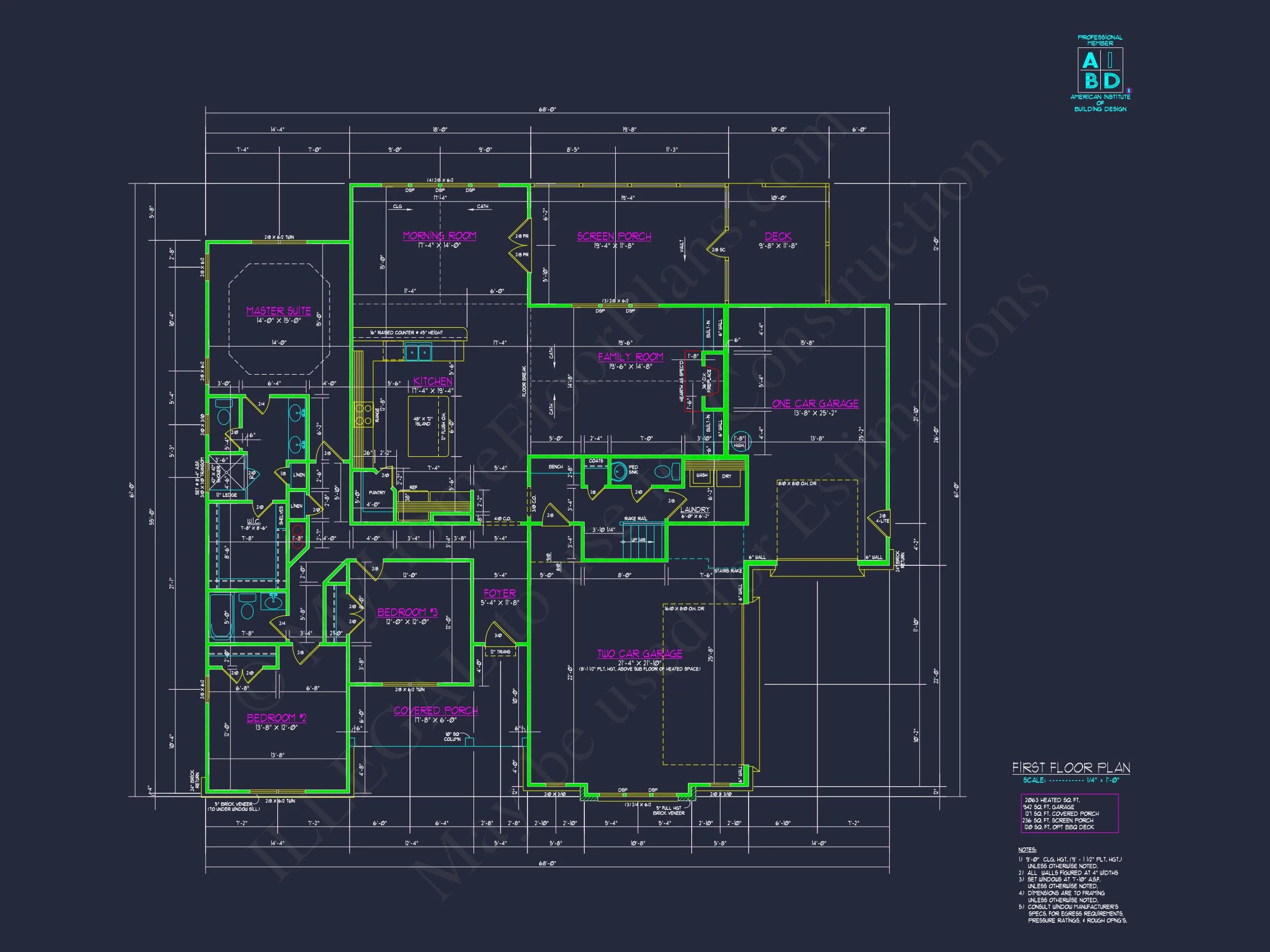 18-1987 HOUSE PLAN - Modern House Plan | 4-Bedroom Floor Plan with Blueprint Designs 34 Modern house Plan