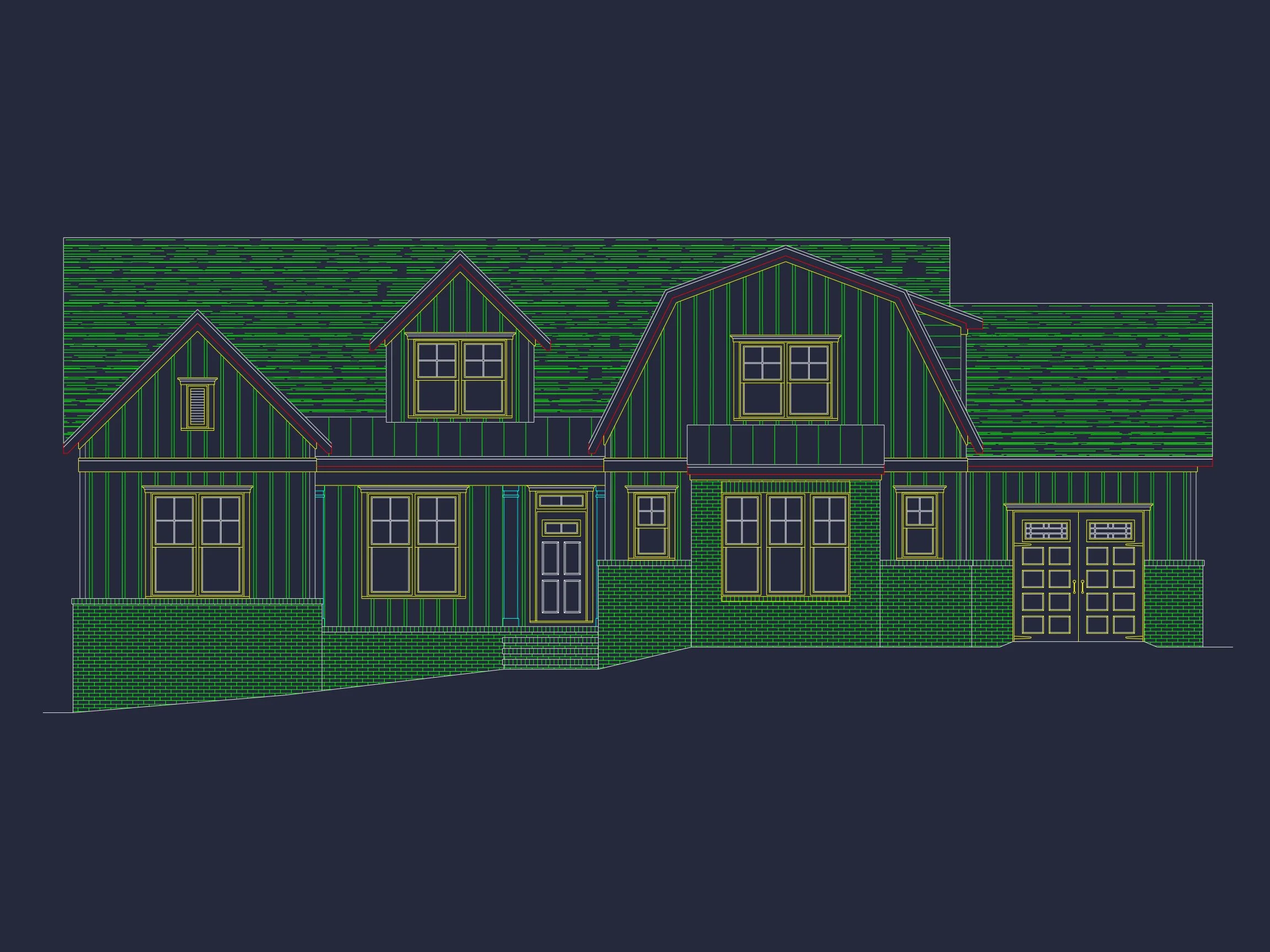 18-1987 HOUSE PLAN - Modern House Plan | 4-Bedroom Floor Plan with Blueprint Designs 30 Modern house Plan