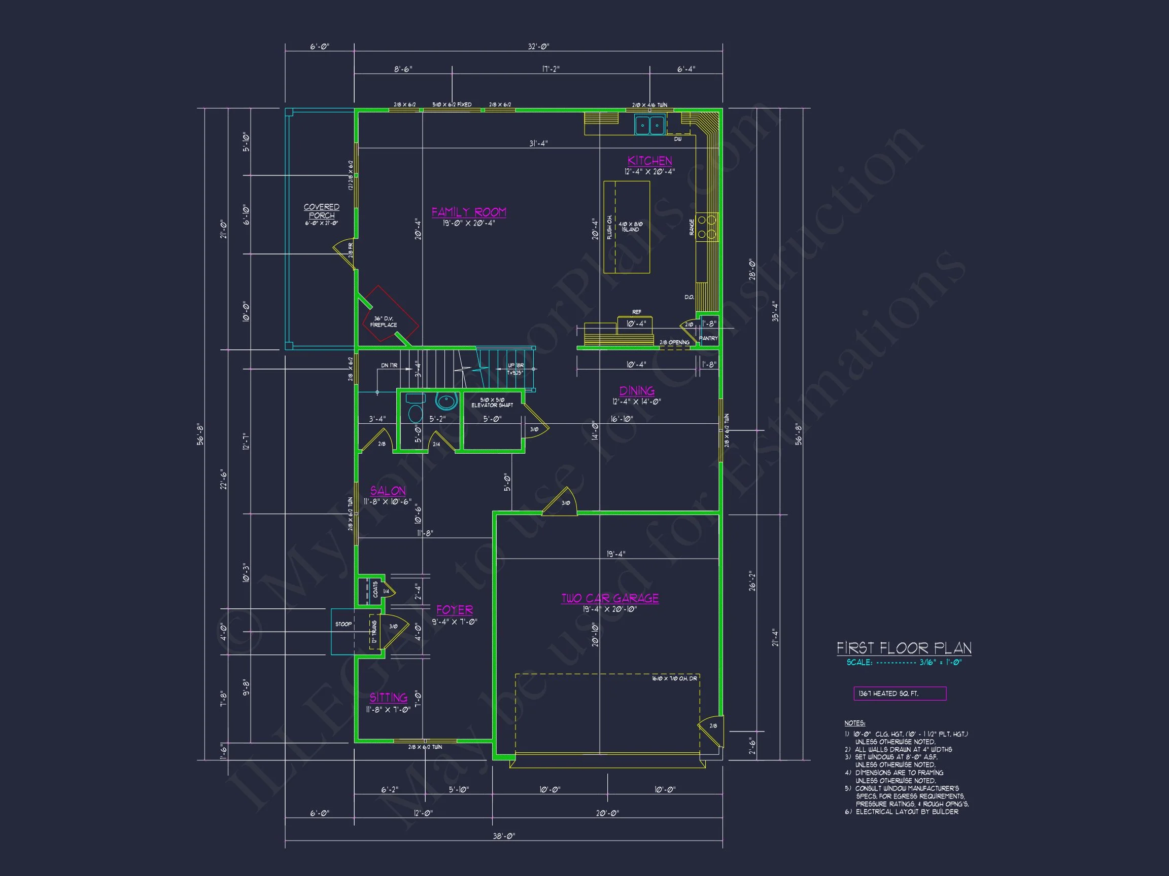 Elegant house Design with Floor Plans, Blueprints & CAD Architecture