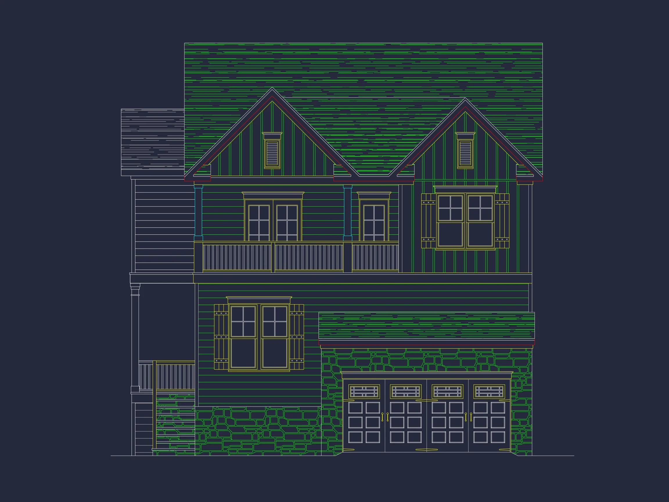 Elegant house Design with Floor Plans, Blueprints & CAD Architecture