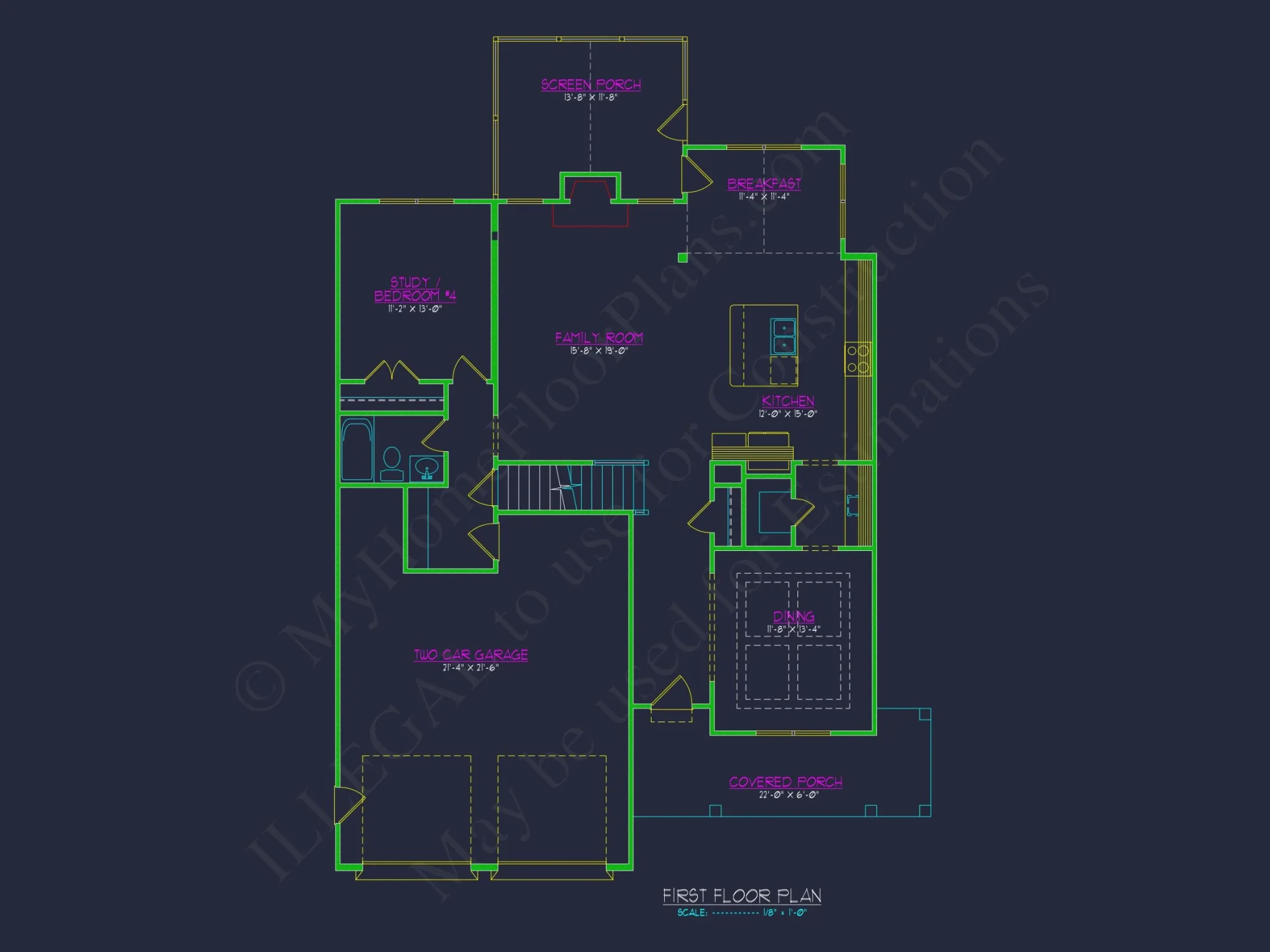 Charming Two-Story house Plan with 4 Bedrooms & CAD Designs