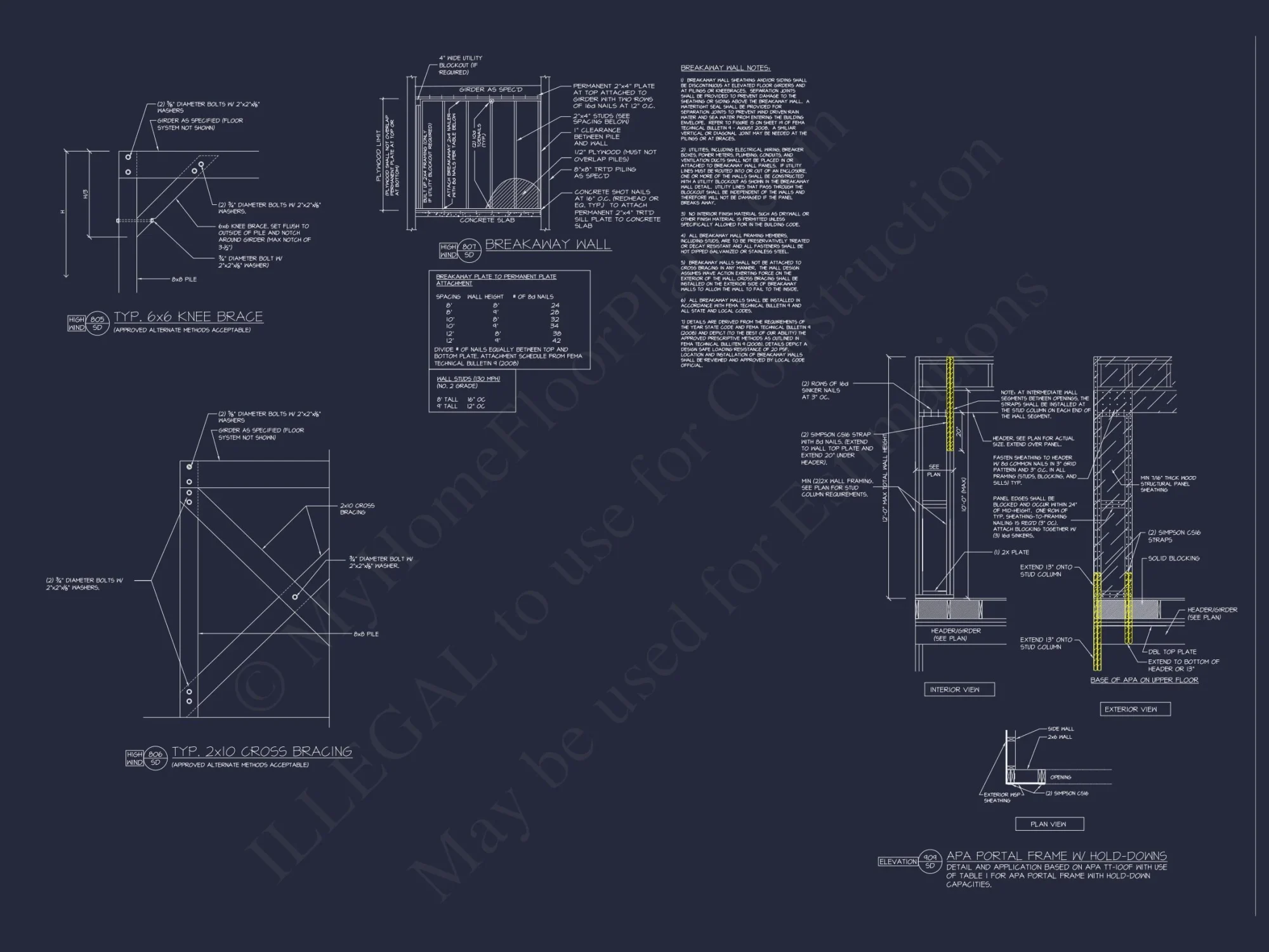 Charming Coastal house Plan with CAD Blueprint and Designs