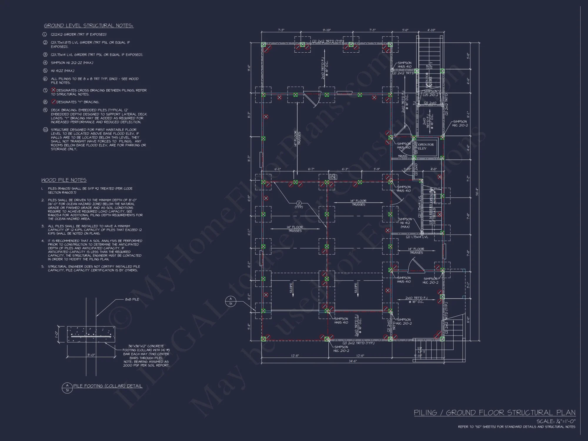 Charming Coastal house Plan with CAD Blueprint and Designs