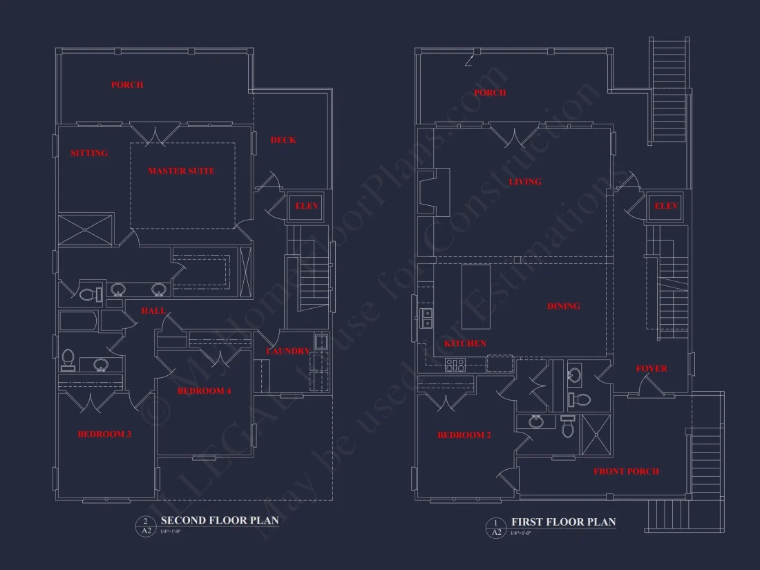 Charming Coastal house Plan with CAD Blueprint and Designs