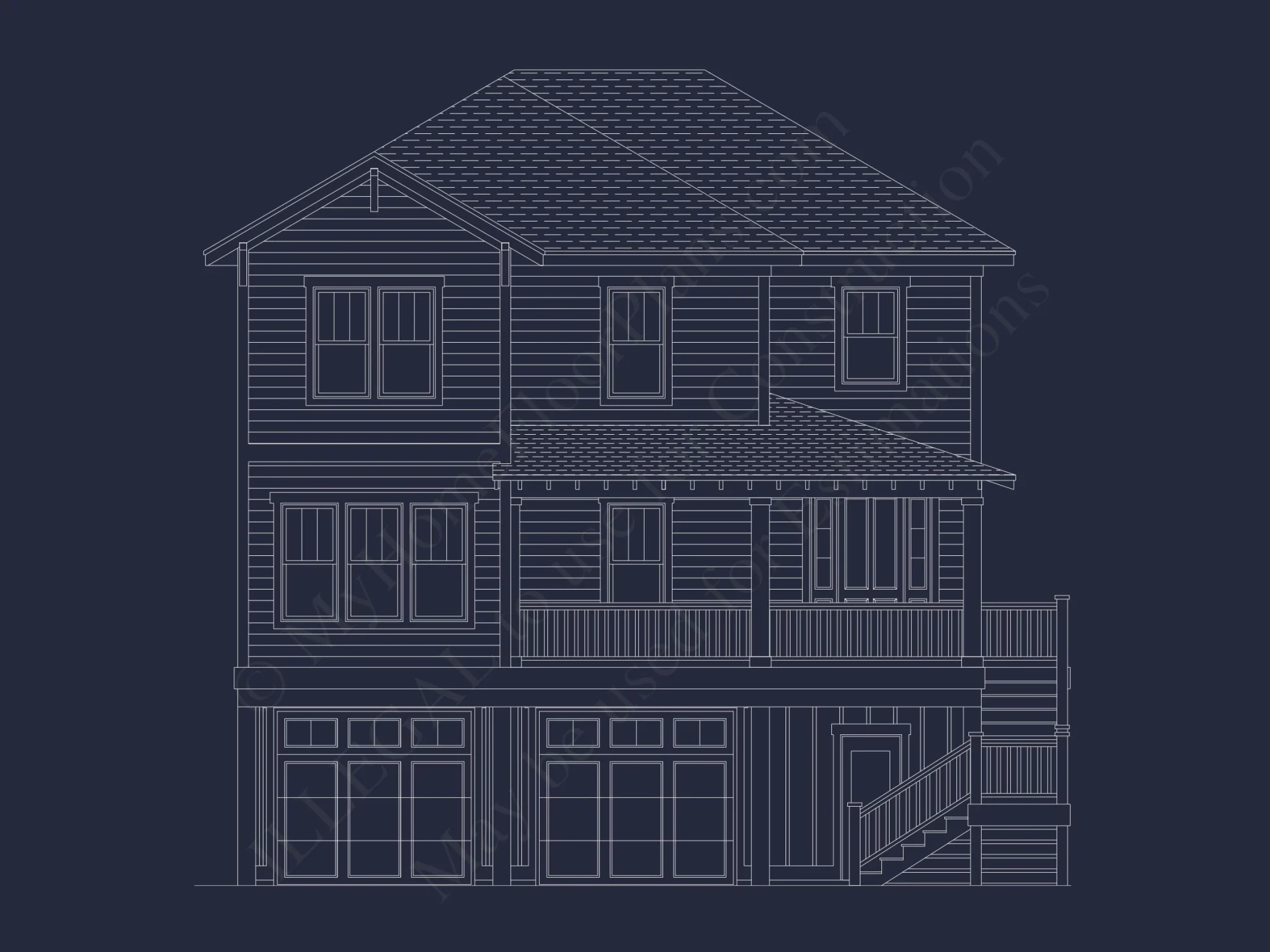 Charming Coastal house Plan with CAD Blueprint and Designs