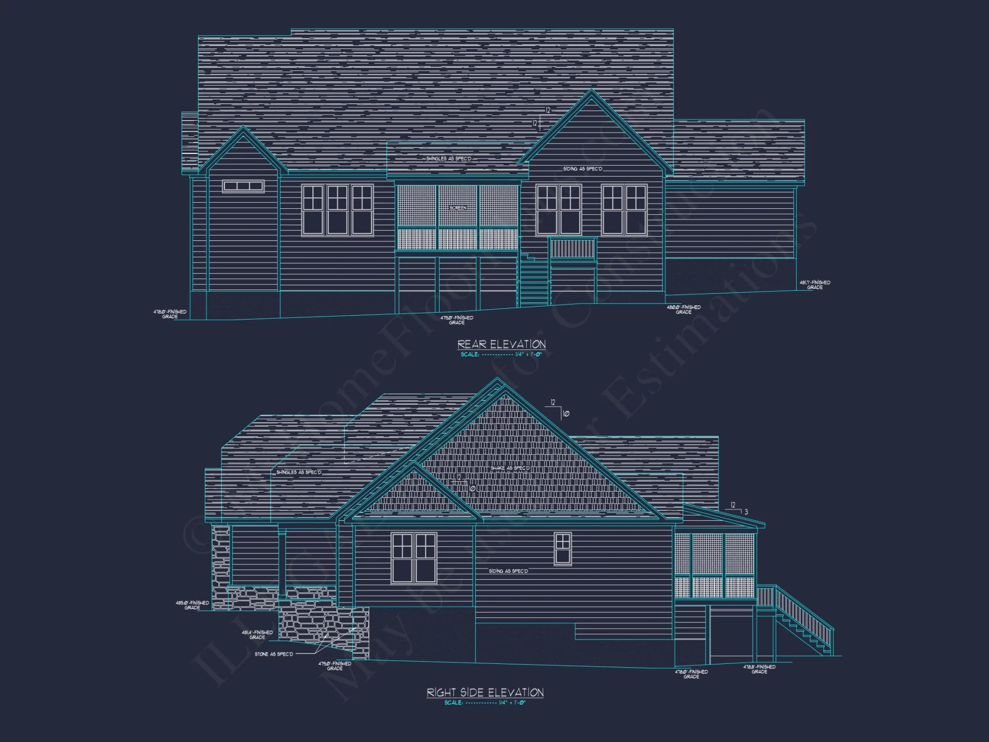 Explore this Spacious and Stylish house Plan with Detailed CAD Blueprint Designs
