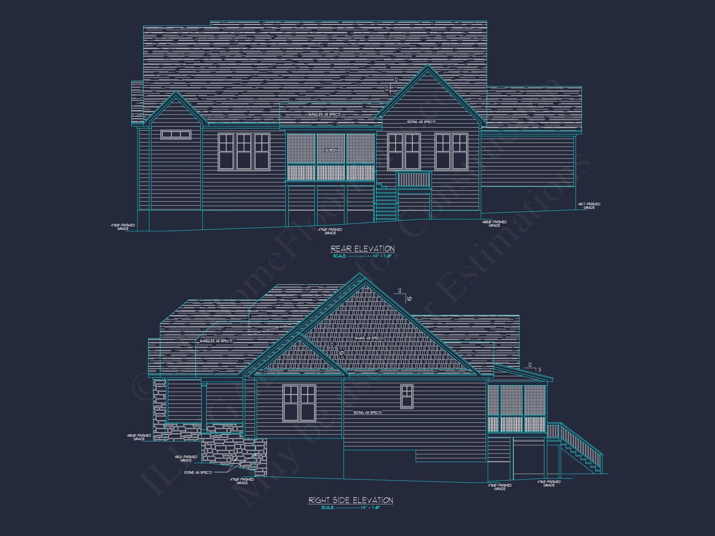 Explore this Spacious and Stylish house Plan with Detailed CAD Blueprint Designs