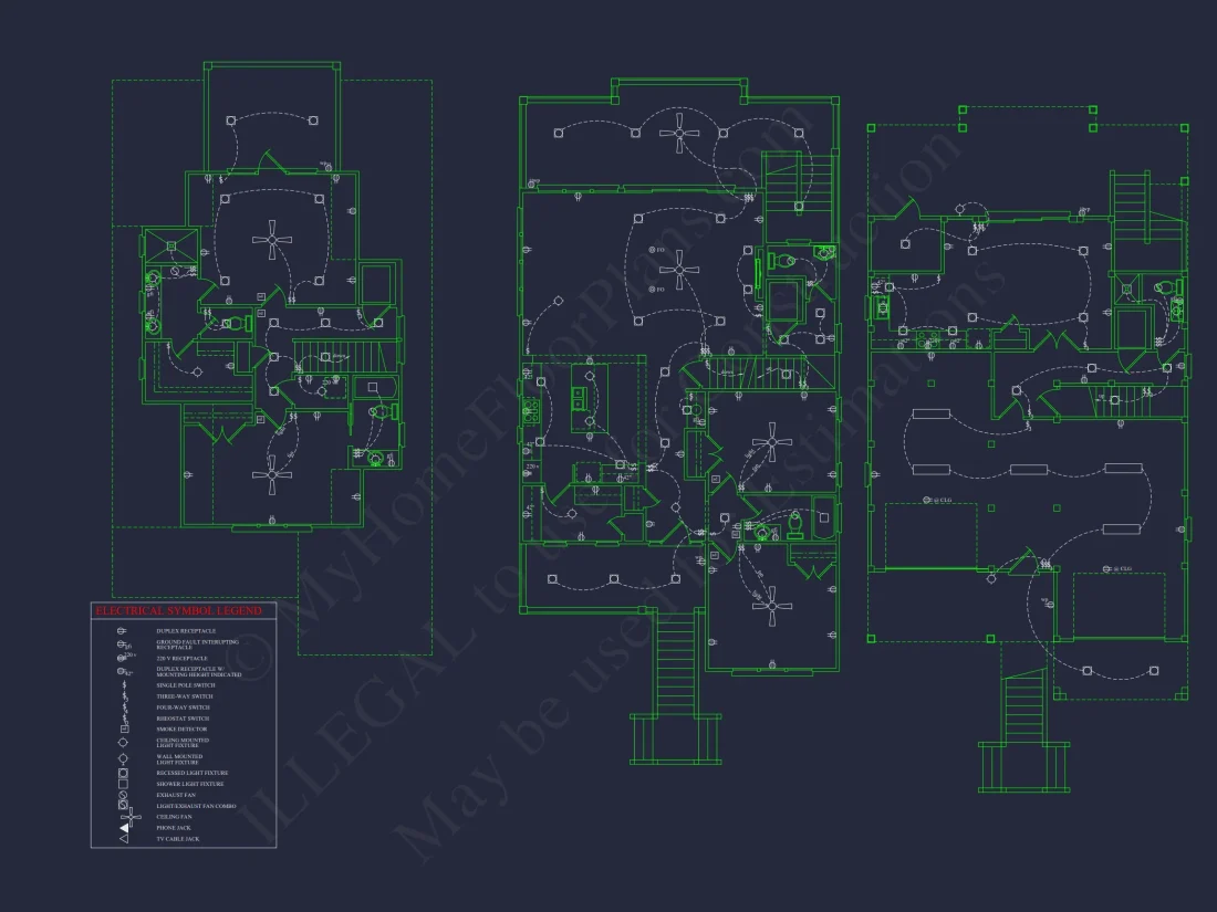 Elegant Coastal house Floor Plan with CAD Architecture Designs