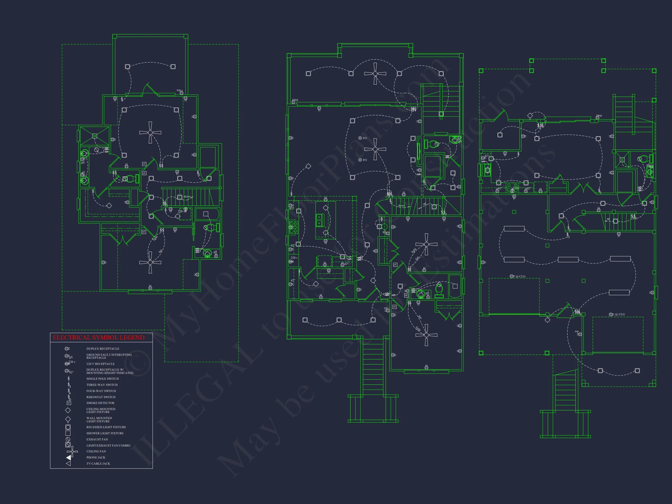 Elegant Coastal house Floor Plan with CAD Architecture Designs