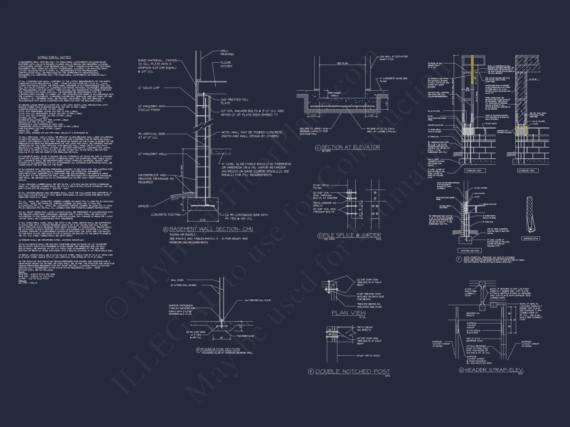 Elegant Coastal house Floor Plan with Detailed CAD Designs