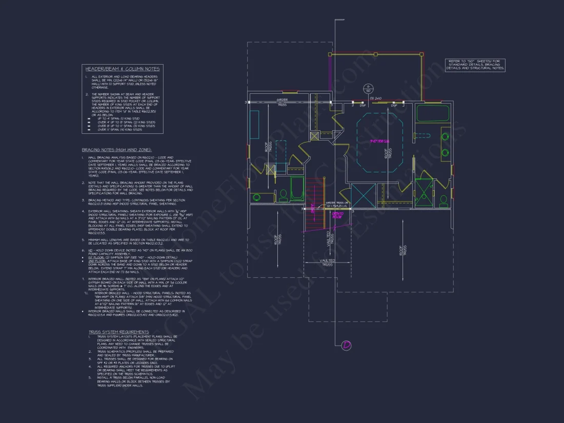 Elegant Coastal house Floor Plan with Detailed CAD Designs