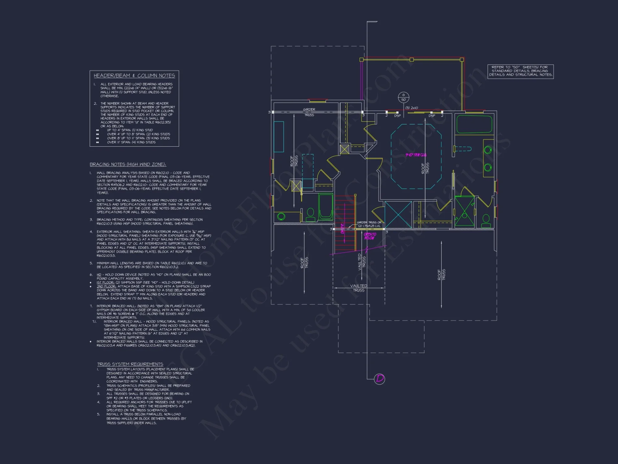 Elegant Coastal house Floor Plan with Detailed CAD Designs