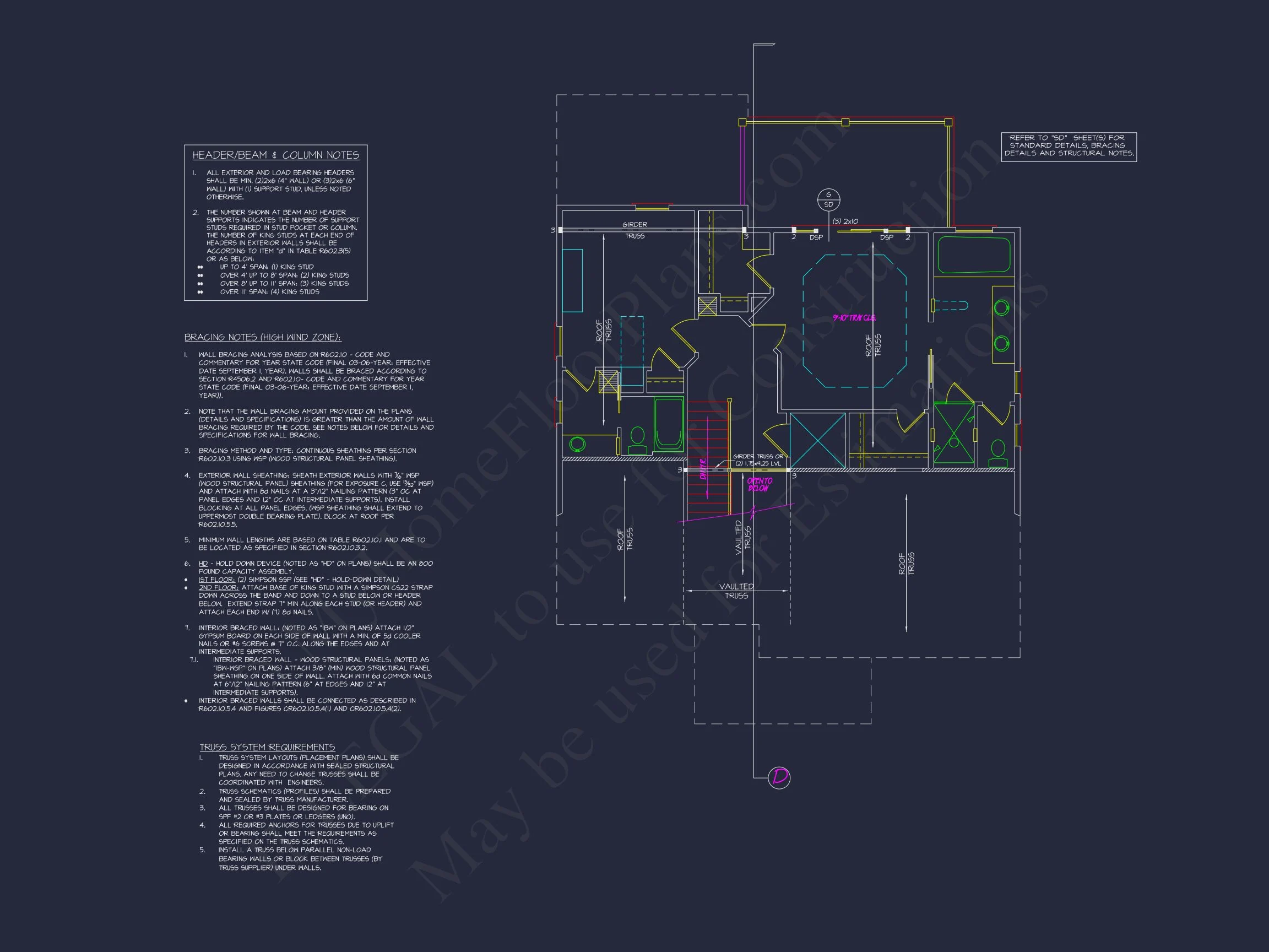 18-1412 HOUSE PLAN - Elegant Coastal House Floor Plan with Detailed CAD Designs 12 Elegant Coastal house Floor Plan with Detailed CAD Designs