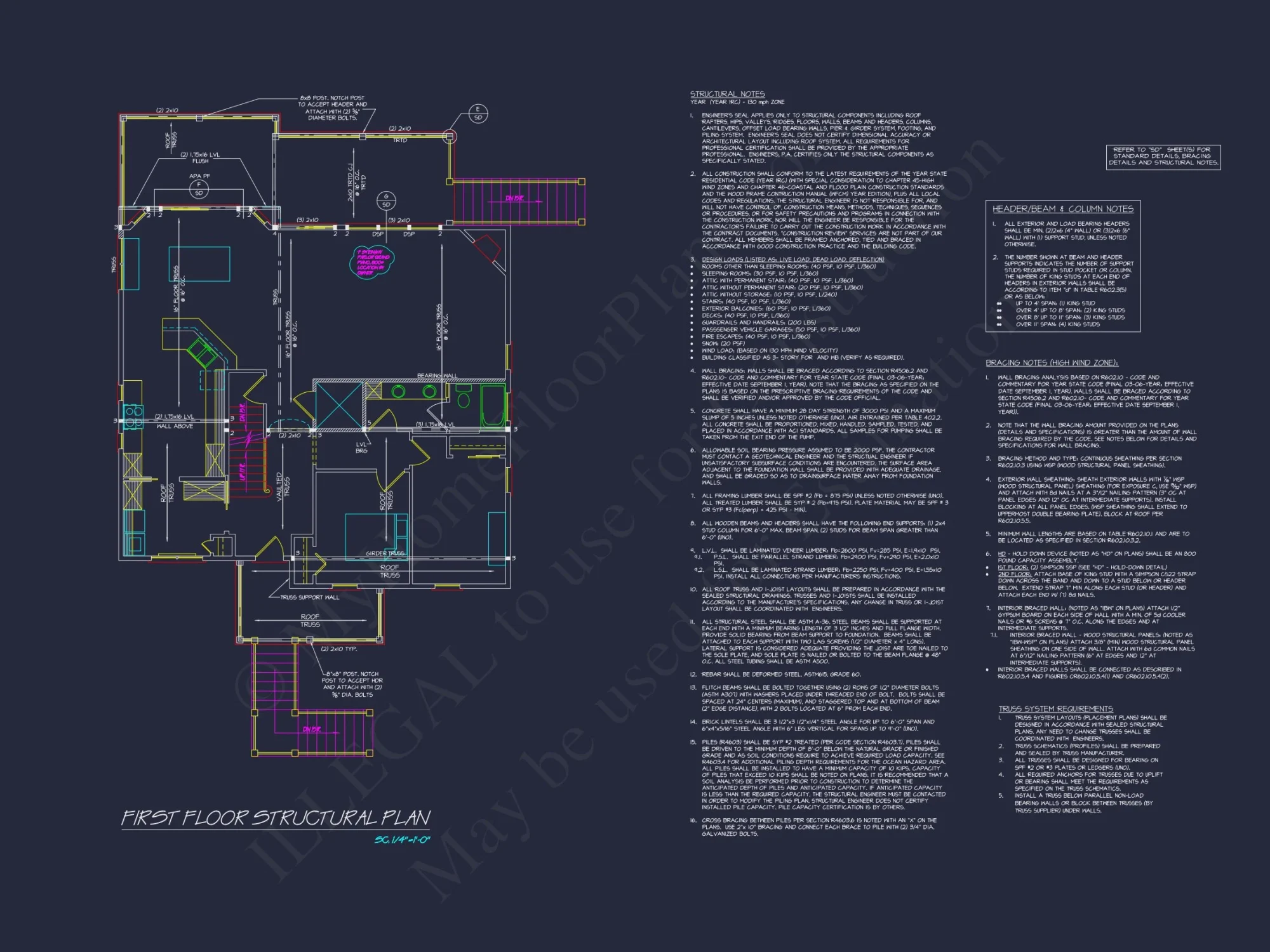 Elegant Coastal house Floor Plan with Detailed CAD Designs