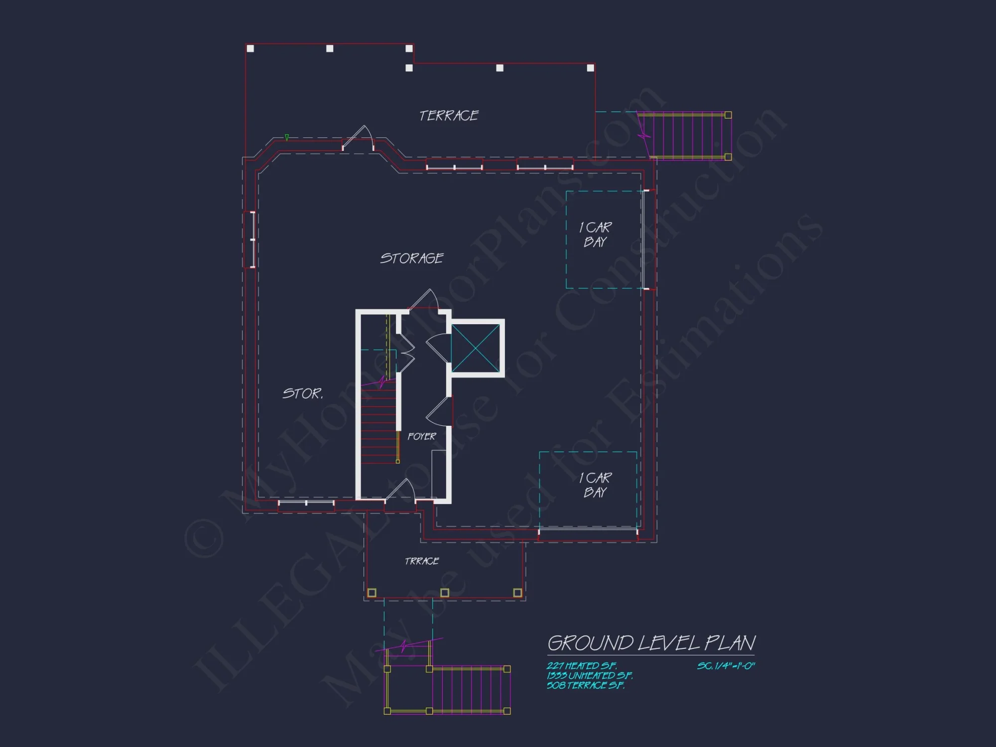Elegant Coastal house Floor Plan with Detailed CAD Designs