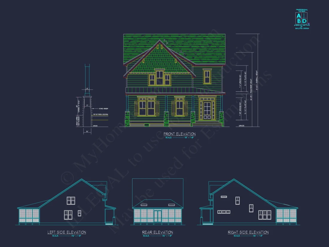 Charming Architectural house Plan with CAD and 2 Floors