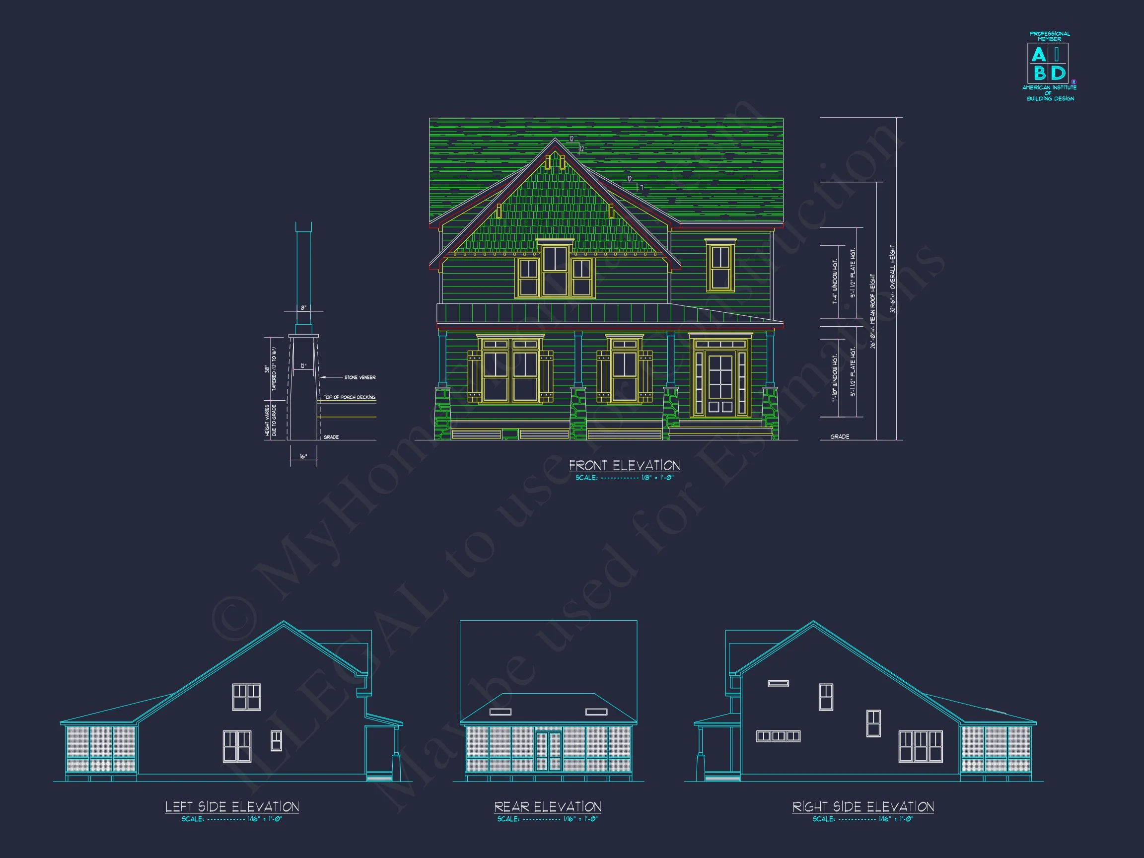 Charming Architectural house Plan with CAD and 2 Floors