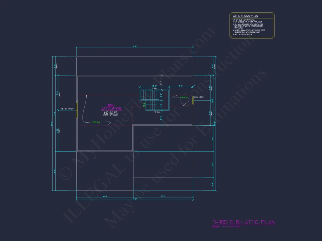 Modern house Plan with 4 Bedrooms, CAD Blueprints, and Designs