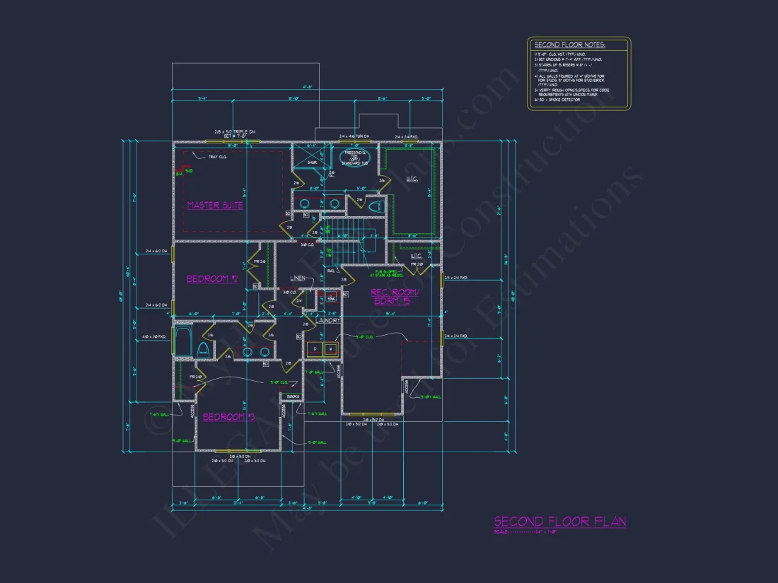 Modern house Plan with 4 Bedrooms, CAD Blueprints, and Designs