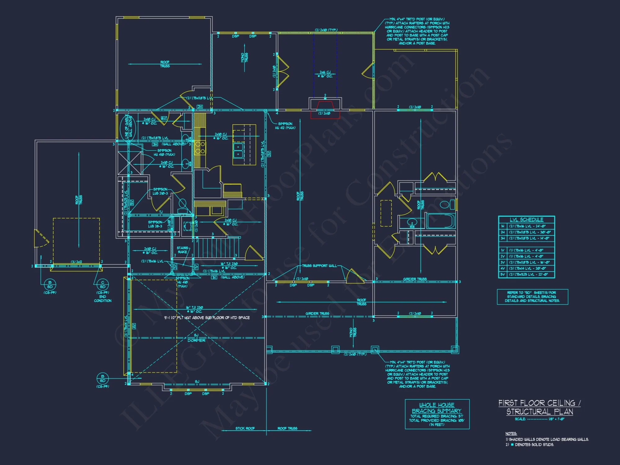 Craftsman-Style house Plan with Open Floor Design & CAD Blueprint