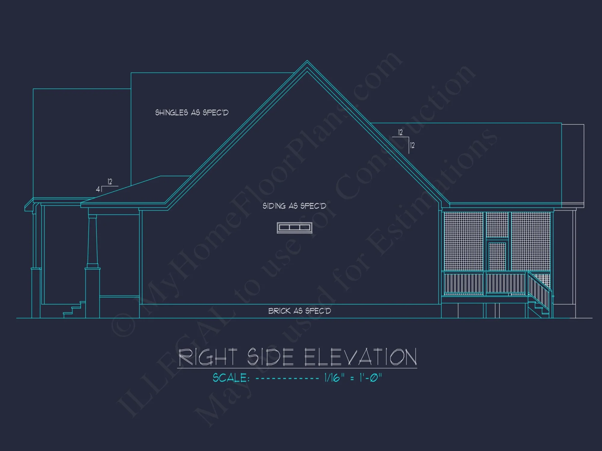 Craftsman-Style house Plan with Open Floor Design & CAD Blueprint