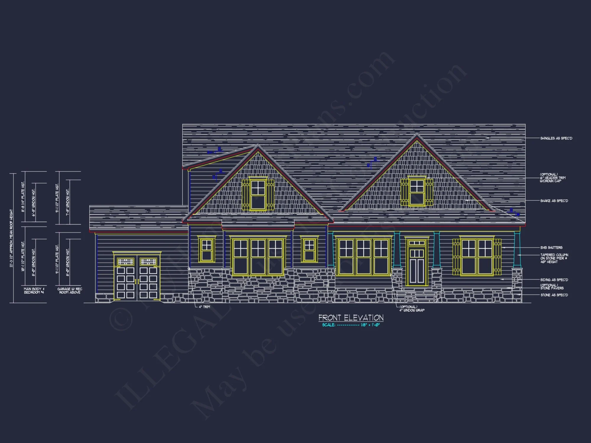 Craftsman-Style house Plan with Open Floor Design & CAD Blueprint