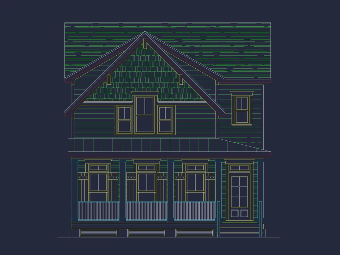 Elegant Craftsman house Plan with 3 Bedrooms & 2 Floor Designs