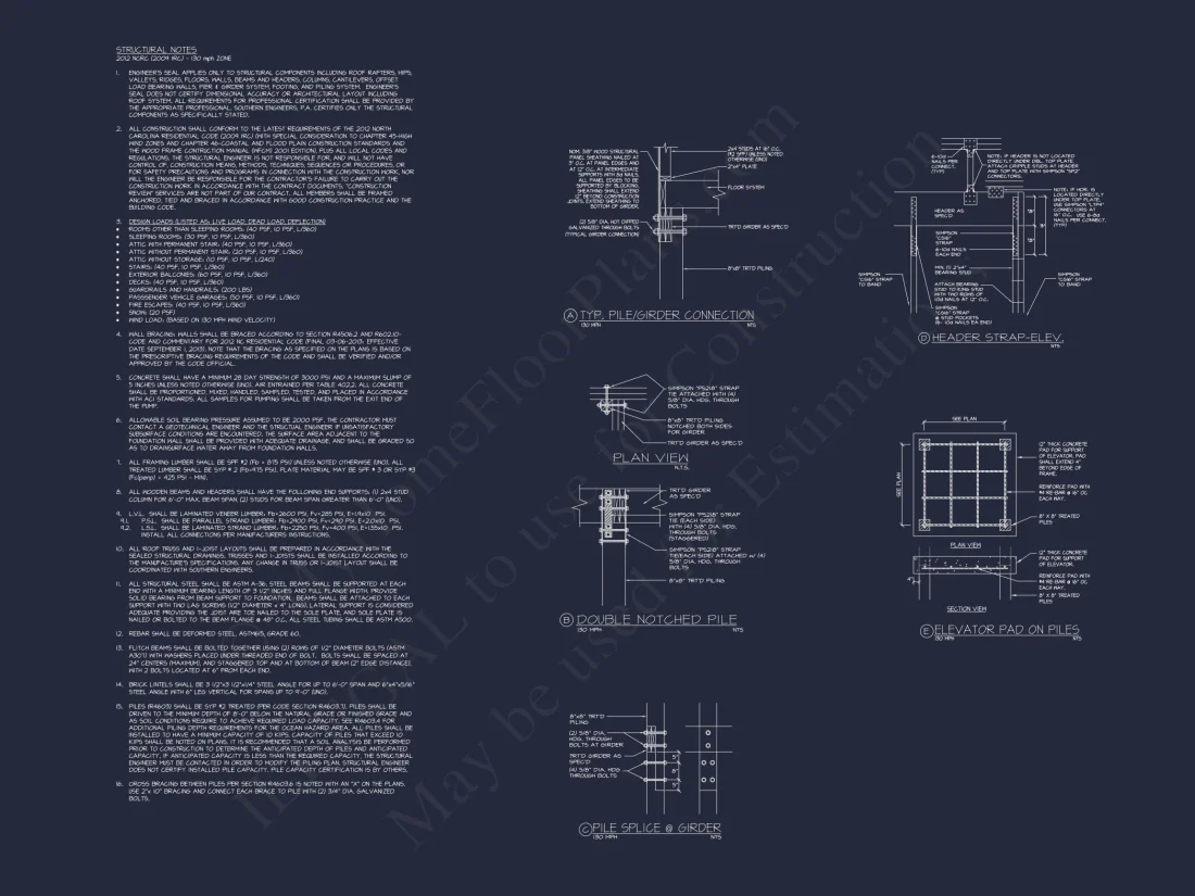 Beach house Floor Plan with Coastal Designs and CAD Blueprint