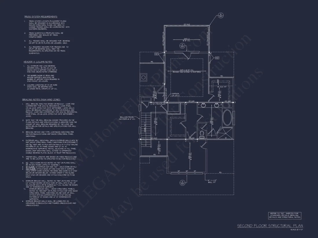 Beach house Floor Plan with Coastal Designs and CAD Blueprint
