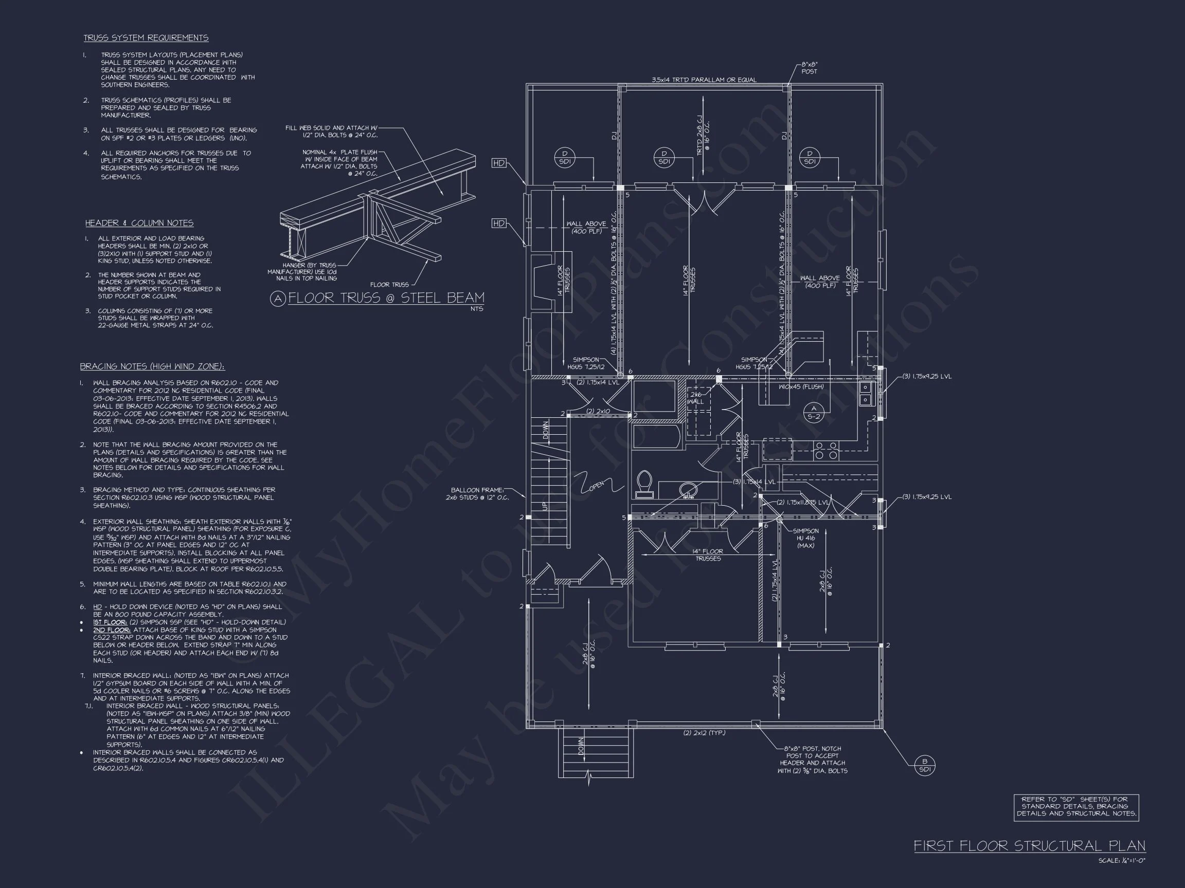 17-1339 HOUSE PLAN - Beach House Floor Plan with Coastal Designs and CAD Blueprint 11 Beach house Floor Plan with Coastal Designs and CAD Blueprint