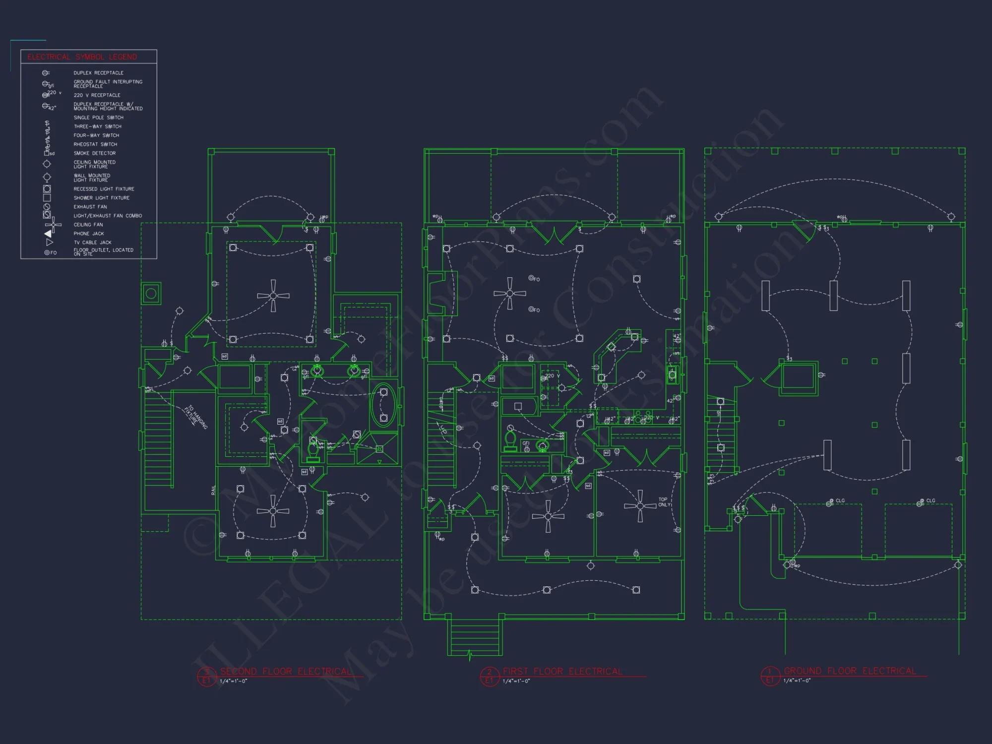Beach house Floor Plan with Coastal Designs and CAD Blueprint