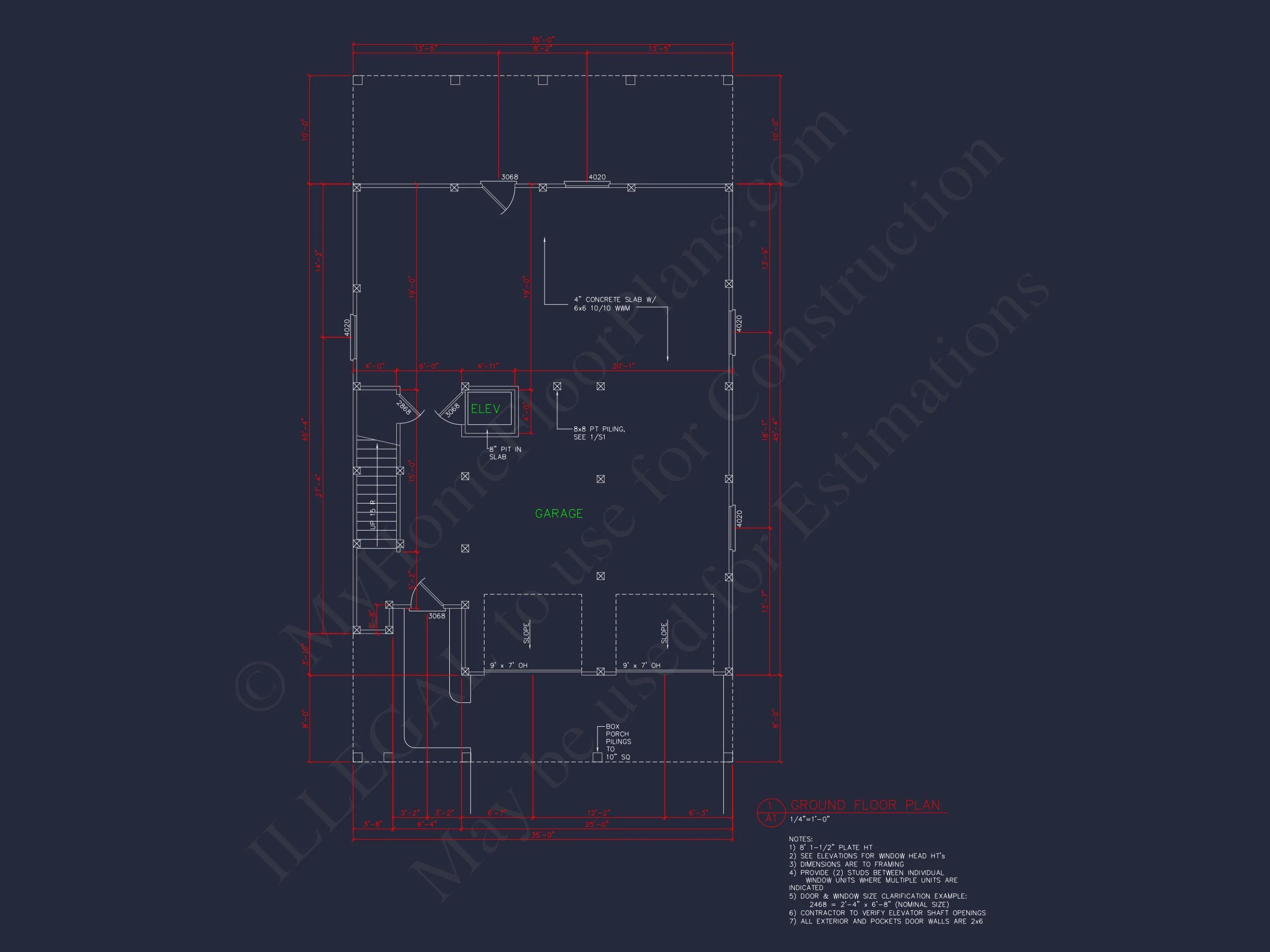 17-1339 HOUSE PLAN - Beach House Floor Plan with Coastal Designs and CAD Blueprint 8 Beach house Floor Plan with Coastal Designs and CAD Blueprint