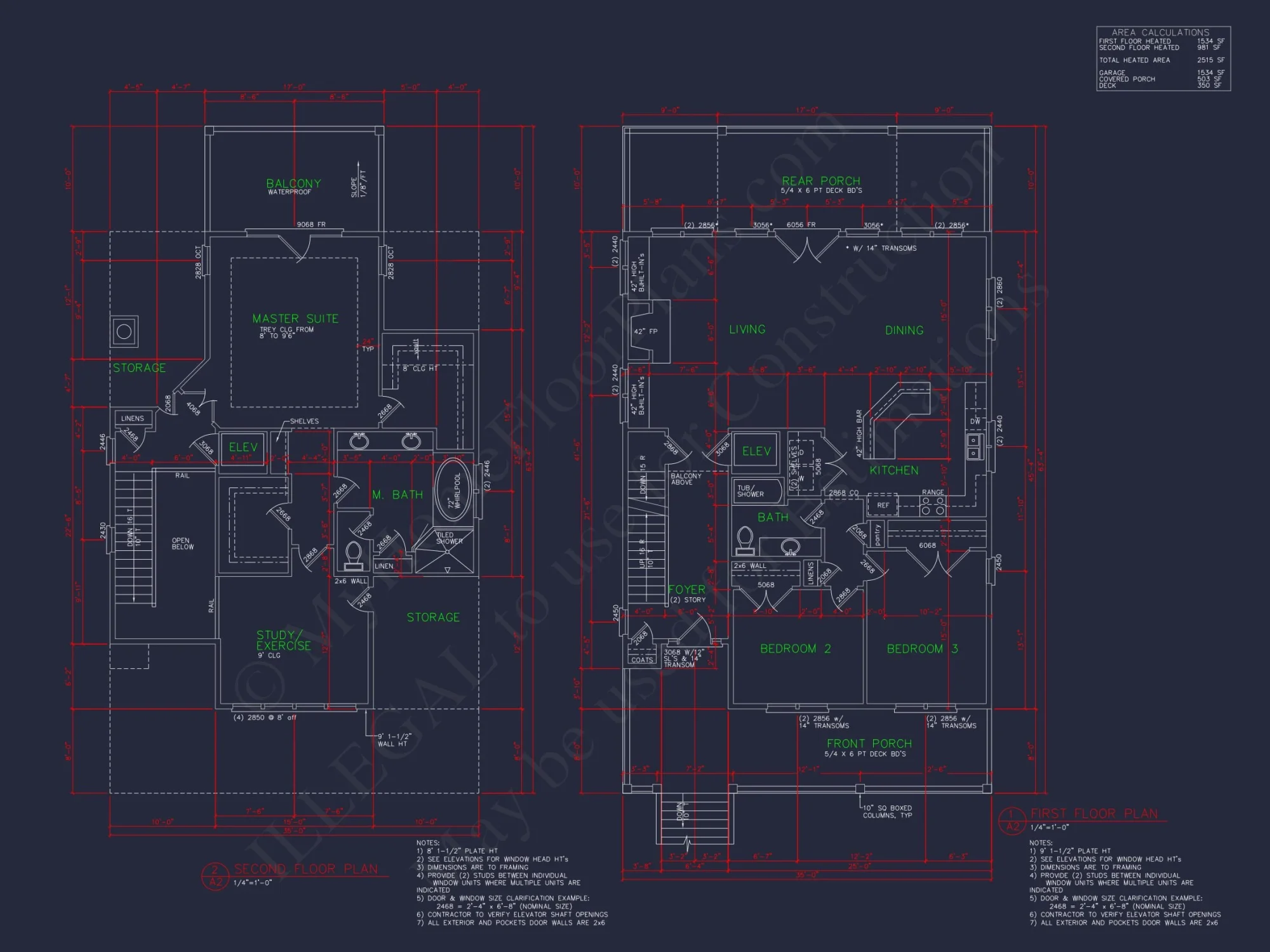 Beach house Floor Plan with Coastal Designs and CAD Blueprint